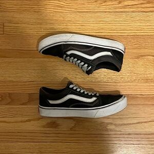 Vans Black and White Low-Top Shoes
